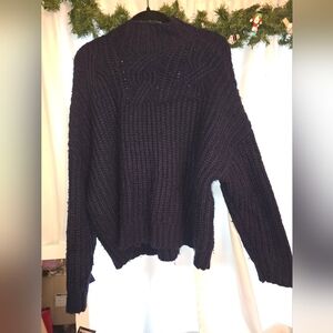 Aerie Midnight Blue Cowl Neck Sweater